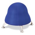 Safco Runtz Ball Chair, Backless, Supports Up to 250 lb, Blue Fabric Seat, Silver Base 4755BU